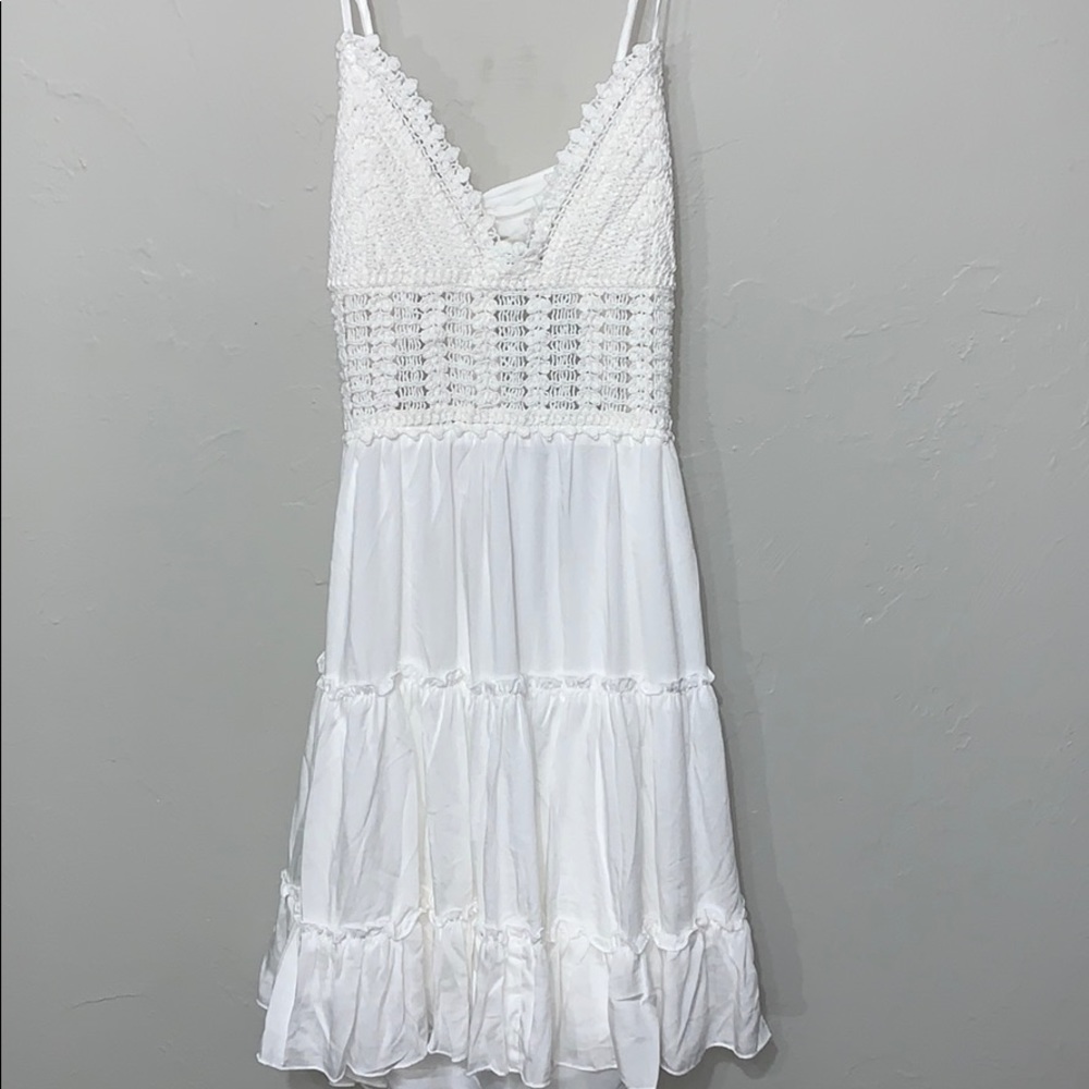 Crochet Panel Cami Flare Dress from Zaful